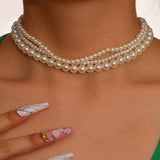 Heart-shaped Choker Star Pearl Chain Set Necklace Women Choker