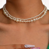 Heart-shaped Choker Star Pearl Chain Set Necklace Women Choker