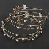 Metal Moon Star Hair Band Butterfly Crystal Children's Hair Accessories