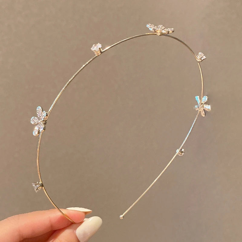 Metal Moon Star Hair Band Butterfly Crystal Children's Hair Accessories