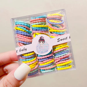 Cartoon Hair Rope Set for Kids, Birthday Gift Headwear Rubber Band