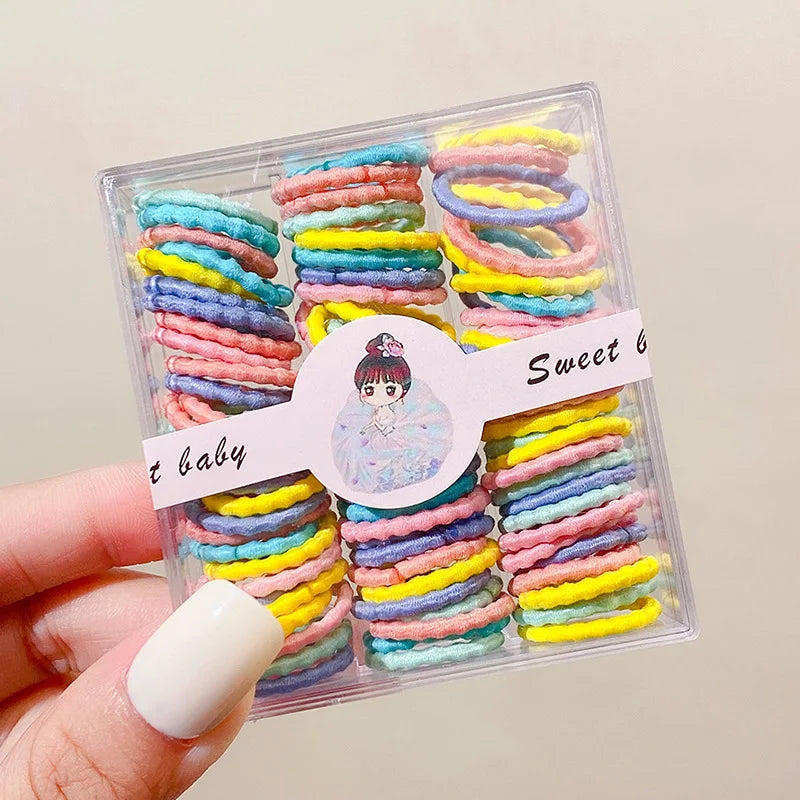 Cartoon Hair Rope Set for Kids, Birthday Gift Headwear Rubber Band