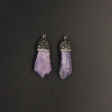 Multicolor Crystal Quartz Pendant Healing Reiki Chakra Pink Drusy Pendant