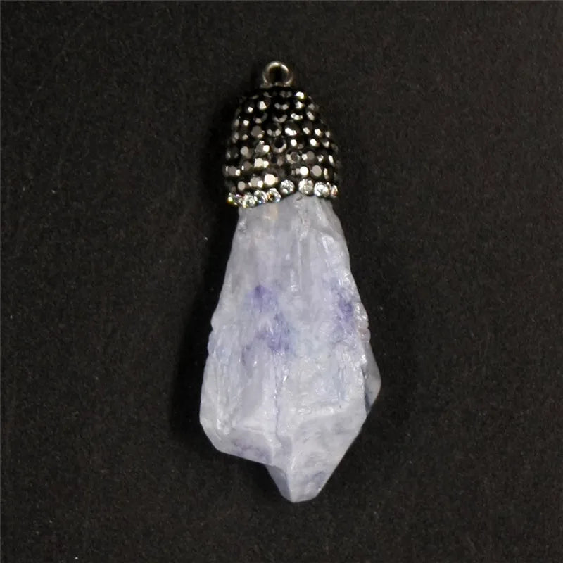 Multicolor Crystal Quartz Pendant Healing Reiki Chakra Pink Drusy Pendant