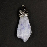 Multicolor Crystal Quartz Pendant Healing Reiki Chakra Pink Drusy Pendant