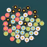 Daisy Charms Pendant Flower Pendants Bulk DIY Earrings Jewelry