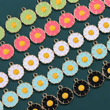 Daisy Charms Pendant Flower Pendants Bulk DIY Earrings Jewelry