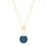 Multicolor Ginger Necklace with Round Pendant for Women