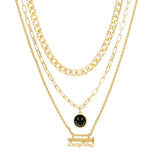 Multilayer Happy Face Pendant Necklace Women's Jewelry