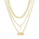 Multilayer Happy Face Pendant Necklace Women's Jewelry