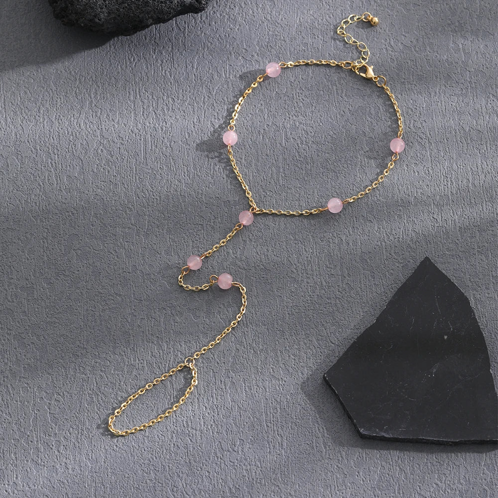 Multilayer Love Anklet For Women Pentagram Ankle Pendant Ladies Outing Jewelry