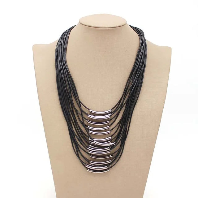 Multilayer Necklace Jewelry Women's Glamour Chain Tassel Clavicle Necklaces