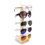 Wood Sunglass Display Rack Shelf Organizer Glasses Showcase