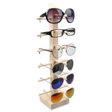Wood Sunglass Display Rack Shelf Organizer Glasses Showcase