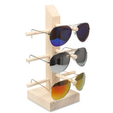 Wood Sunglass Display Rack Shelf Organizer Glasses Showcase