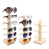 Wood Sunglass Display Rack Shelf Organizer Glasses Showcase