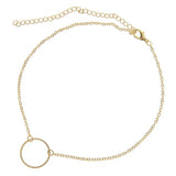 Leaf Sequins Circle Chain Clavicle Necklace Collares Bijoux For Women