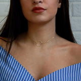 Leaf Sequins Circle Chain Clavicle Necklace Collares Bijoux For Women