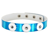 Reflective Leather Choker Necklace 40cm