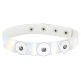 Reflective Leather Choker Necklace 40cm