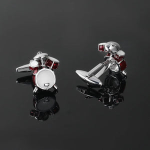 Red Drum Cufflinks Men's French Shirt Wedding Jewelry