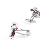 Red Drum Cufflinks Men's French Shirt Wedding Jewelry