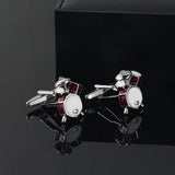 Red Drum Cufflinks Men's French Shirt Wedding Jewelry
