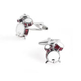 Red Drum Cufflinks Men's French Shirt Wedding Jewelry