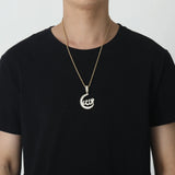 Muslim Hip Hop Iced Out Brass Pendant Necklace CN396