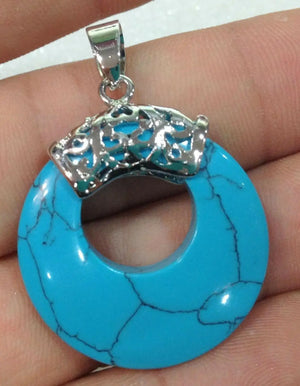NATURAL Turquoise NECKLACE GEMSTONE PENDANT
