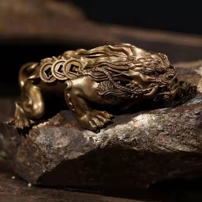 National Tide Brass Lion Head Pixiu Tianlu Pendant, Blessing Gift for Men