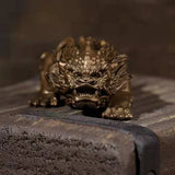 National Tide Brass Lion Head Pixiu Tianlu Pendant, Blessing Gift for Men