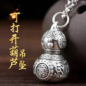 National Style Gourd Pendant Hollow Retro Couple Necklace Pendant