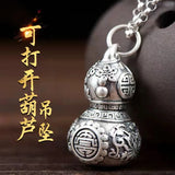 National Style Gourd Pendant Hollow Retro Couple Necklace Pendant