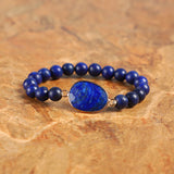 8MM Lapis Luzuli Antique Buddha Beads Bracelet Tibetan Bracelet Bead Jewelry