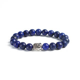 8MM Lapis Luzuli Buddha Beads Bracelet Tibetan Antique Jewelry