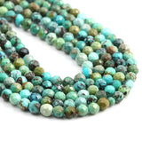 African Turquoise Stone Beads 2-4mm Faceted Round Loose Beads