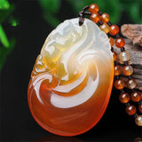 Natural Agate Chalcedony Wishful Pendant Sweater Chain Jewelry