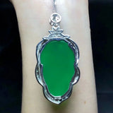 Green Chalcedony Leaf Pendant Women's Branch Necklace