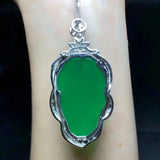 Green Chalcedony Leaf Pendant Women's Branch Necklace