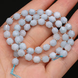 Natural Agates Stone Beaded Faceted Aquamarines Loose Stone Beads 6mm