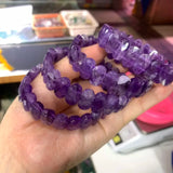 Amethyst Stone 7x14mm Bracelets Energy Magnetic Field Jewelry