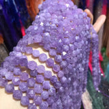 Faceted Round Amethyst Beads 8x8mm for Jewelry Making