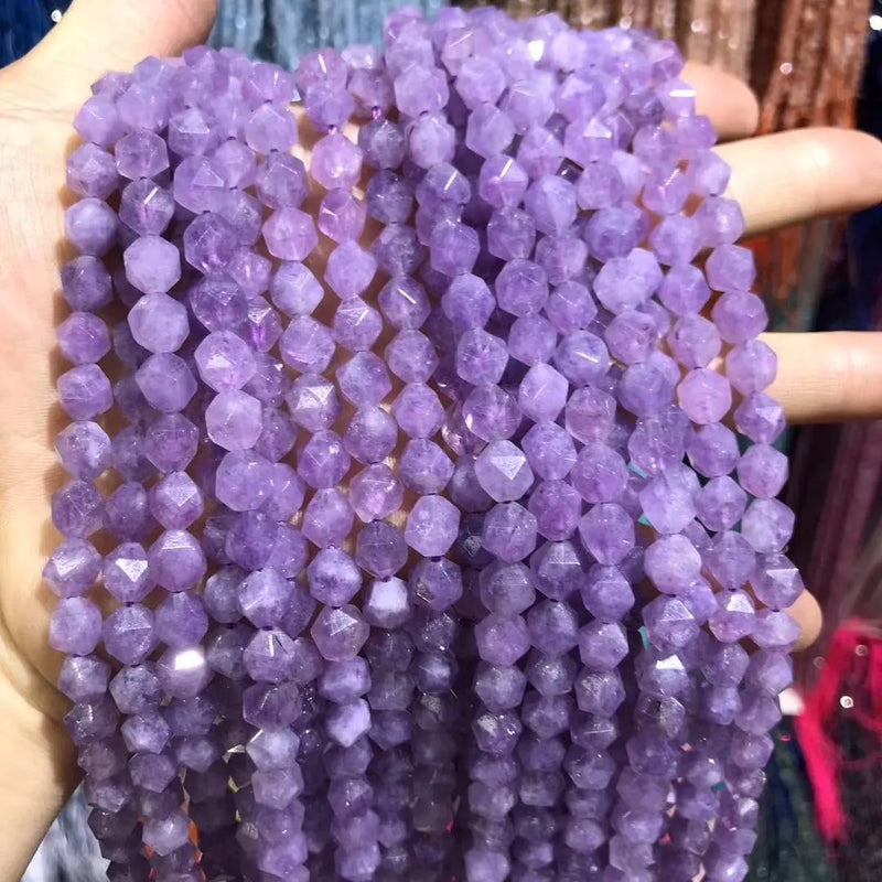 Faceted Round Amethyst Beads 8x8mm for Jewelry Making