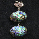 Abalone Shell Pendant 18x33mm Double Side Oval Top Jewelry