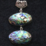 Abalone Shell Pendant 18x33mm Double Side Oval Top Jewelry