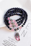 Sand Stone Beaded Bracelet with Gourd Accessories Gemstone Jewelry for Woman