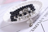 Sand Stone Beaded Opal Gemstone Bracelet with Gourd Accessories