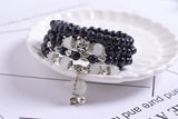 Sand Stone Beaded Opal Gemstone Bracelet with Gourd Accessories