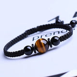 Tiger Eye Stone Beads Bracelet Health Wealth Lucky Women Jade